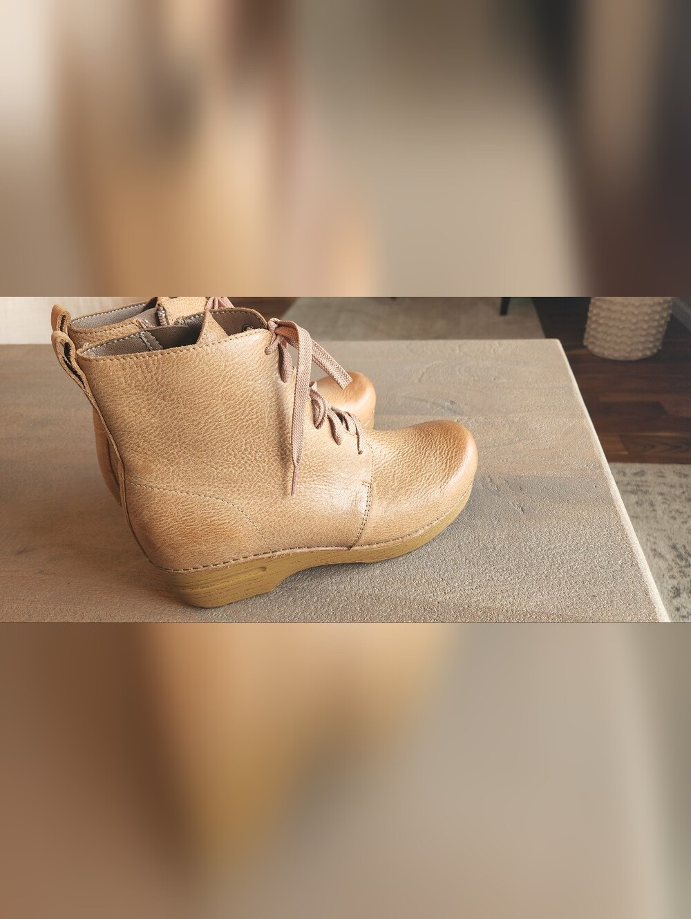 Dansko Women's Sigourney Honey Distressed Boots Arch Support 336581212 Size 38 - Picture 6 of 12